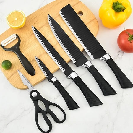 Kit de Facas Churrasco Profissional Antiaderente 6 Peças